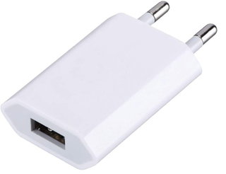 USB 1 Compact white European plug charger - Techly IPW-USB-ECWW