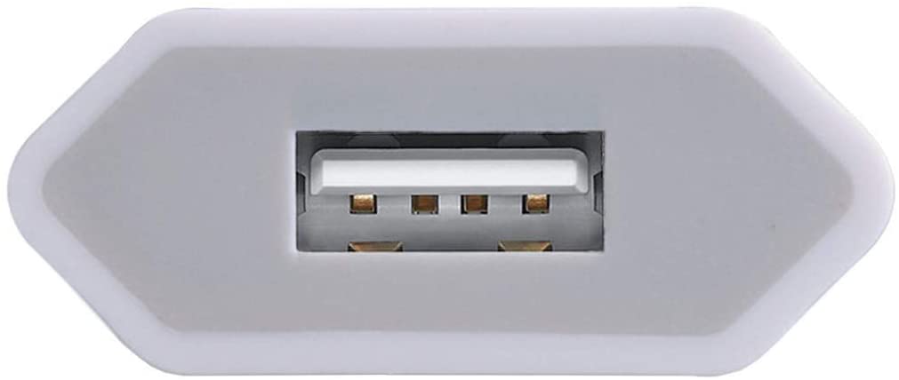 USB 1 Compact white European plug charger - Techly IPW-USB-ECWW