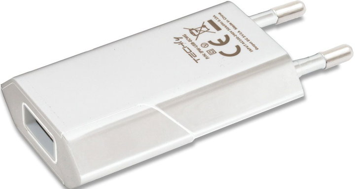Caricatore USB 1A compatto spina europea bianco - Techly IPW-USB-ECWW