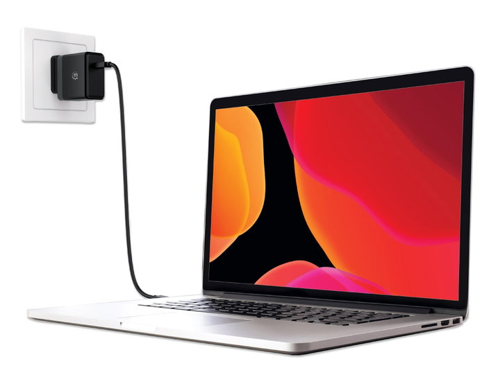 Caricatore da muro GaN Tech 65W USB-C PD viaggio - Manhattan IPW-USB-G65W