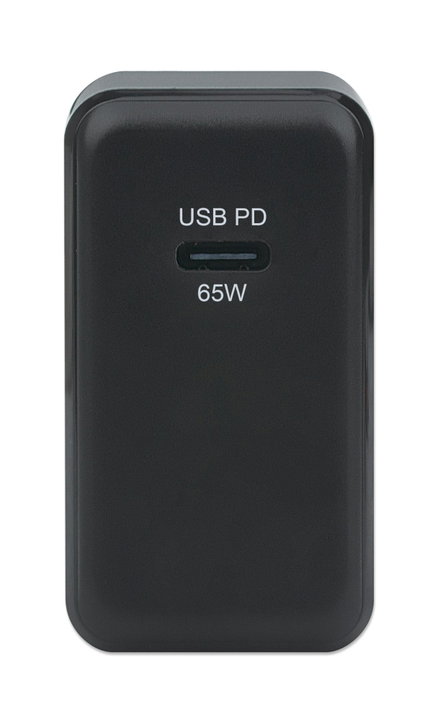 Caricatore da muro GaN Tech 65W USB-C PD viaggio - Manhattan IPW-USB-G65W