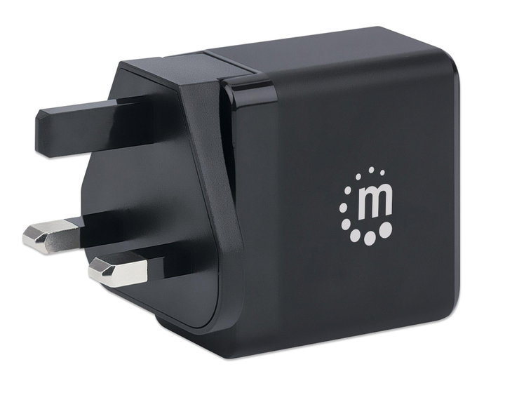Caricatore da muro GaN Tech 65W USB-C PD viaggio - Manhattan IPW-USB-G65W