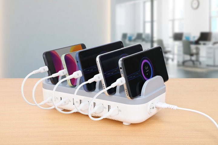 Docking Station Stazione di Ricarica 10 Porte USB 120W - Manhattan IPW-USB-MULTI3C7A