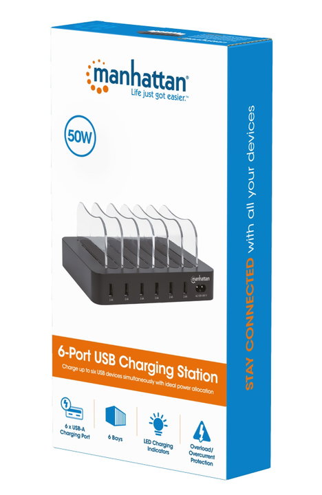 Docking Station Stazione di Ricarica 6 Porte USB - Manhattan IPW-USB-MULTI6