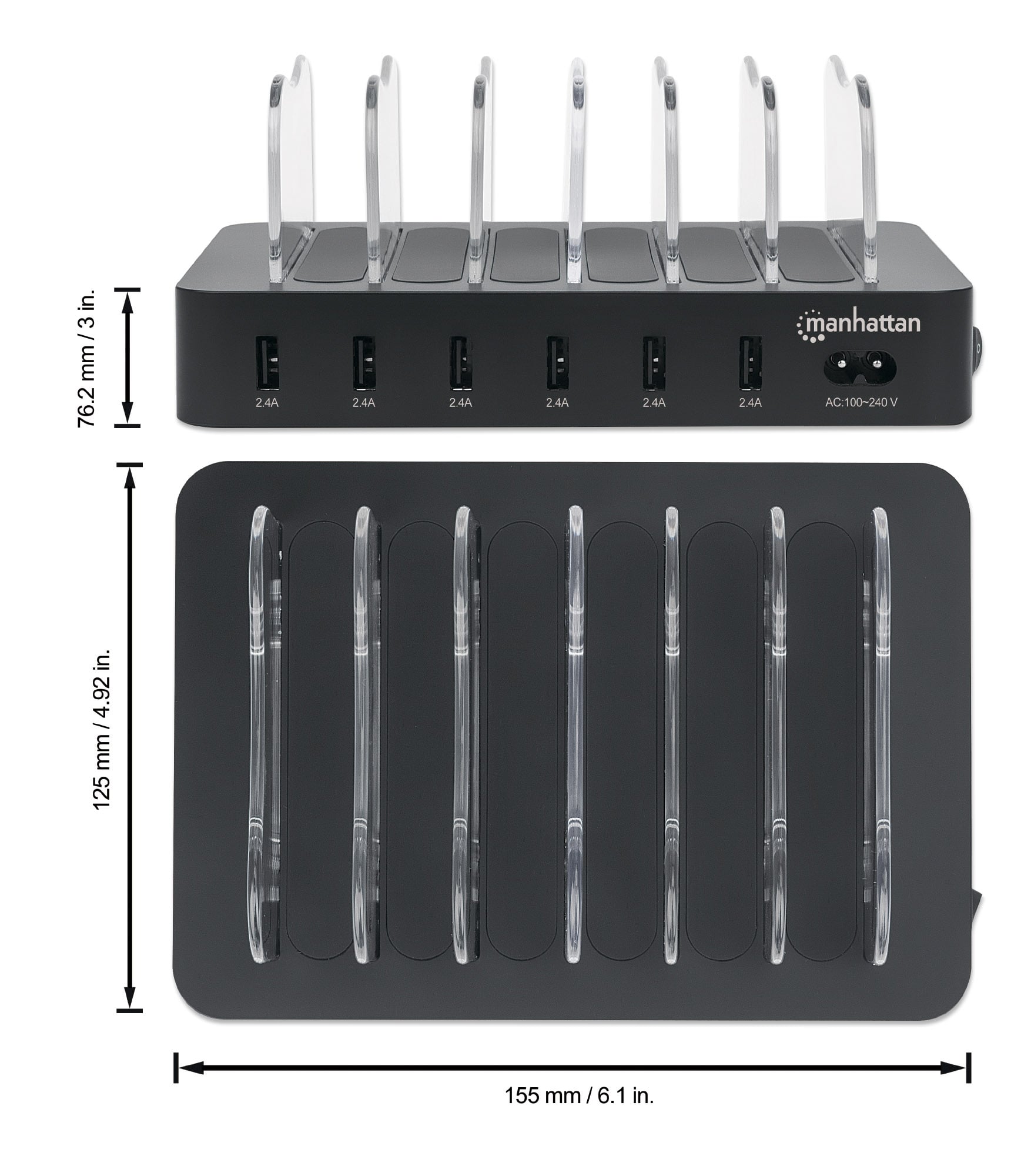 Docking Station 6 charging station USB ports - Manhattan IPW-USB-MULTI 6