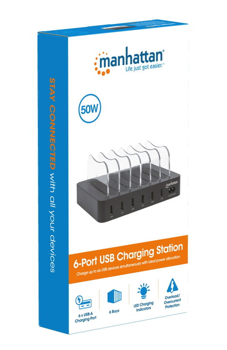 Docking Station Stazione di Ricarica 6 Porte USB - Manhattan IPW-USB-MULTI6