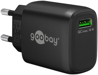USB charger QC 3.0 18 W Black - Goobay IPW-USB-QB 18 B