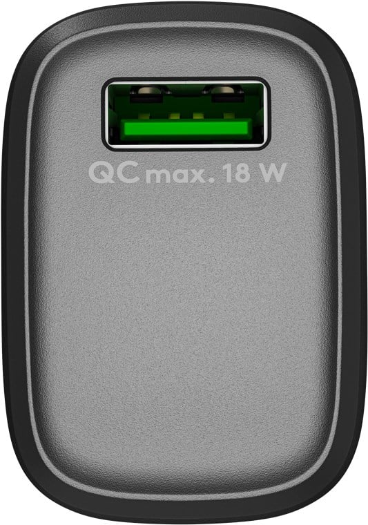 Caricabatterie Ricarica Rapida USB QC 3.0 (18 W) Nero - Goobay IPW-USB-QB18B