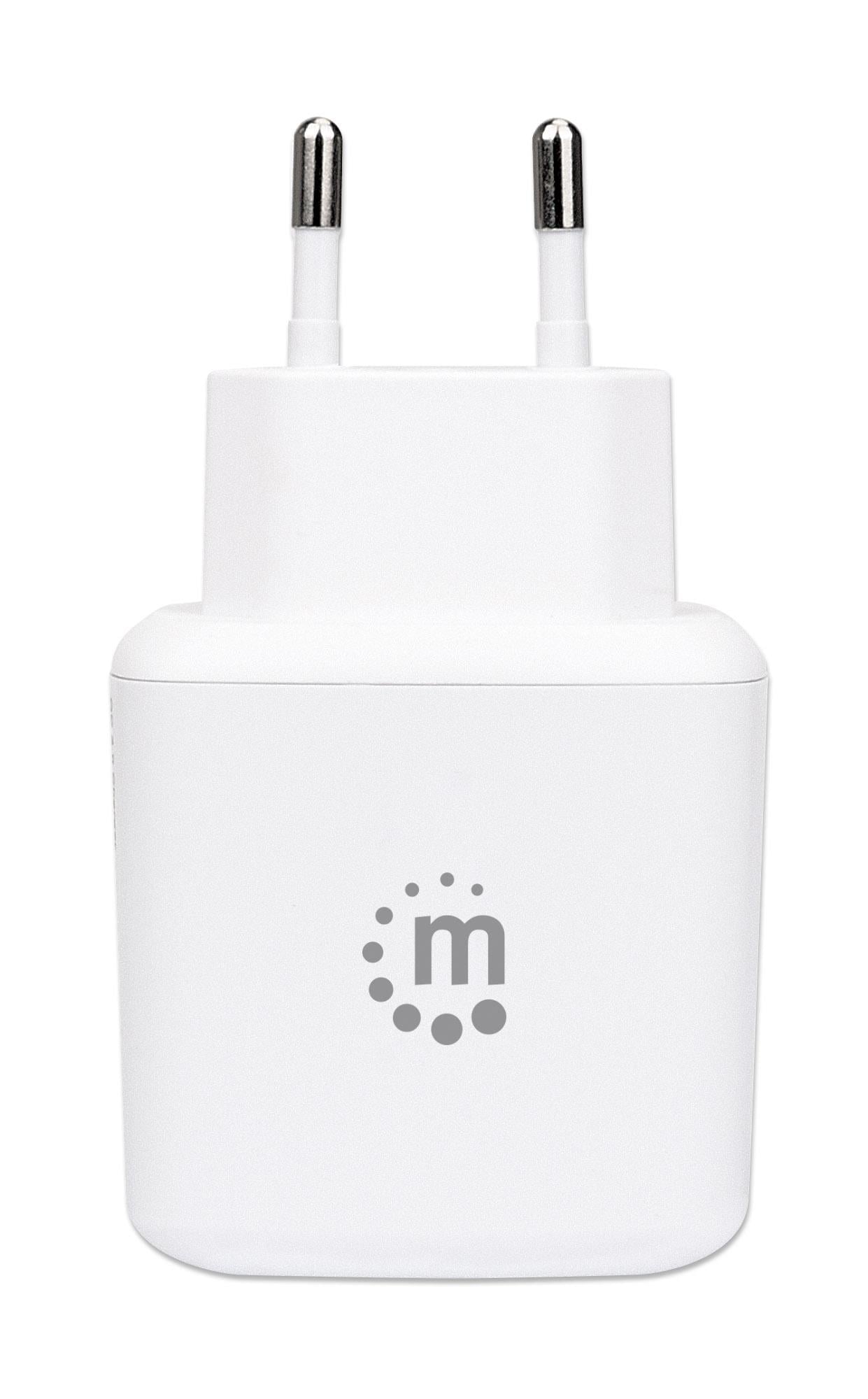 USB Charger from Wall QC 3.0 18 W Quick Charge White - Manhattan IPW-USB-QC 3 Wh