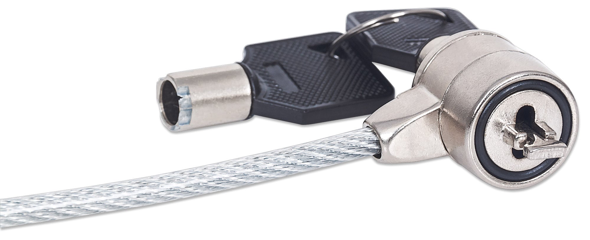 Cavo di Sicurezza in Acciaio con Lucchetto per Notebook - Manhattan IQ-LOK-08-K