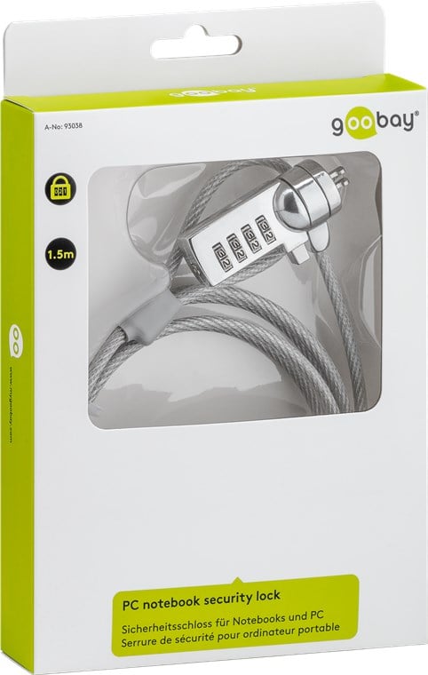 Cavo di sicurezza a combinazione per Notebook - Goobay IQ-LOK-09-K