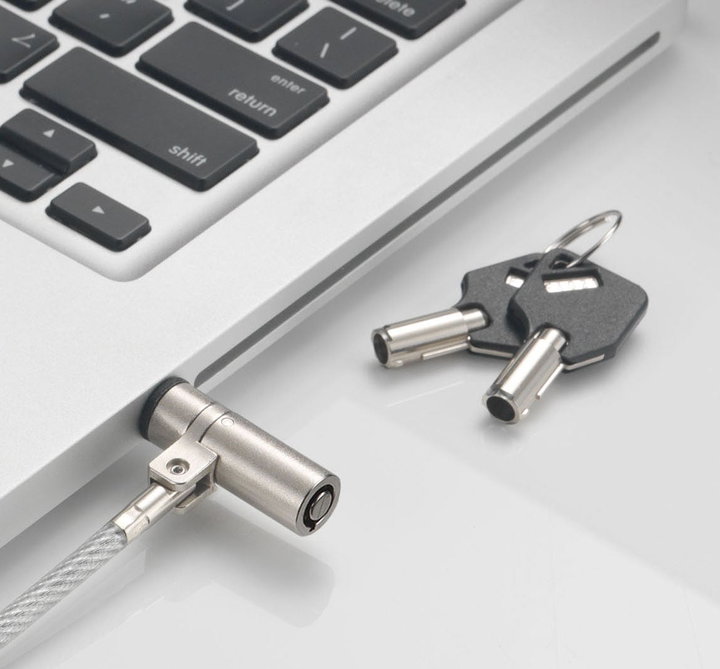 Lucchetto con Sistema di Sicurezza Wedge-Lock per Notebook Cavo 1,8m - Techly IQ-LOK-13-KT