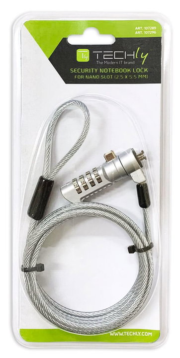 Safety padk Combination Notebook, Nano Slots - Techly IQ-LOK- 16 -K