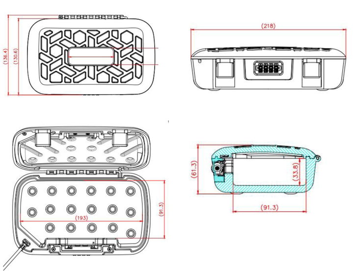 Cassaforte Portatile a Combinazione con Cavo d'Acciaio - Techly IQ-LOK-CASE