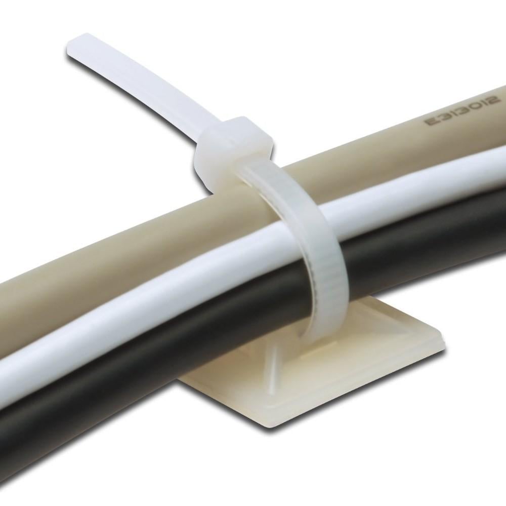 Supporto Autoadesivo 28x28 mm per Fascette 100 Pz Beige - Logilink ISWT-103