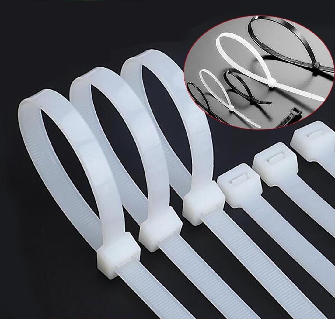 Fascette Fermacavi Autobloccanti 200x4,8mm in Nylon 100pz Bianco - Techly ISWT-20048