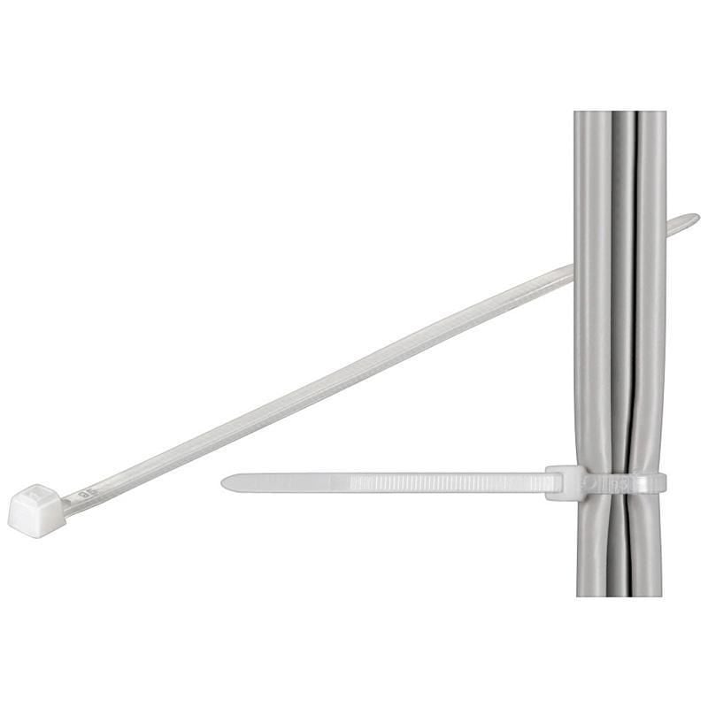 Fascette Fermacavi Autobloccanti 368x4,8mm in Nylon 100pz Bianco - Techly ISWT-36848-GY