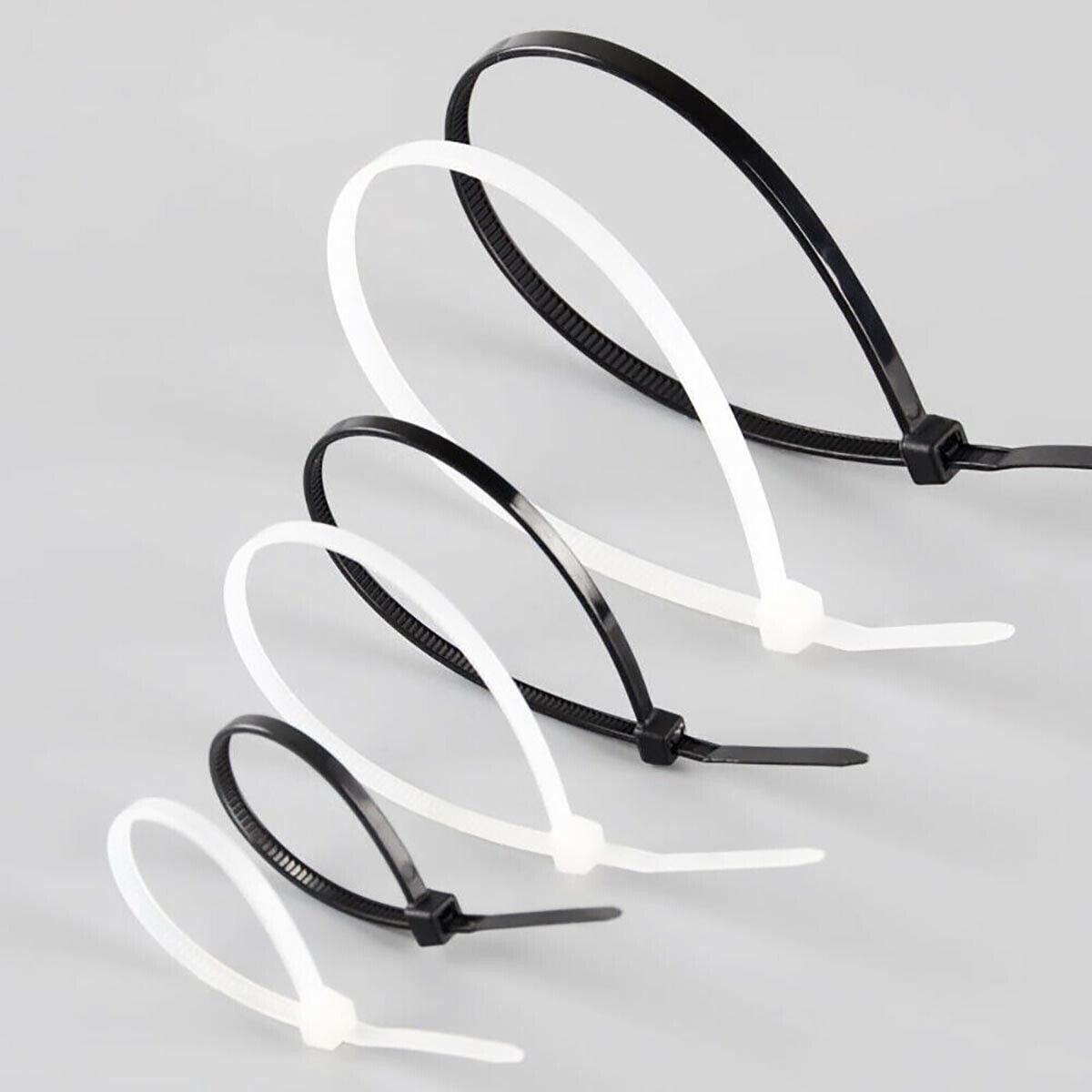 Fascette Fermacavi Autobloccanti 368x4,8mm in Nylon 100pz Bianco - Techly ISWT-36848-GY
