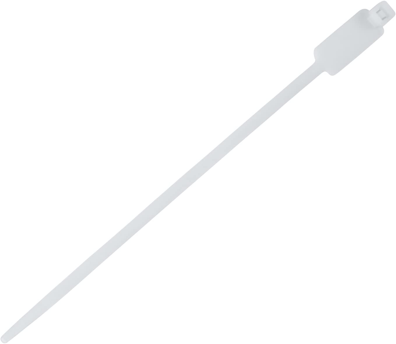 Fascette Fermacavi 200x4,8mm con Targhetta 13x28mm 100 pz Bianco - Techly ISWT-481