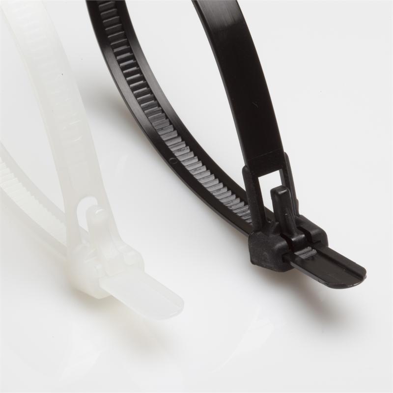 Fascette Fermacavi Riutilizzabili 150x7,6mm in Nylon 100pz Bianco - Techly ISWT-876150