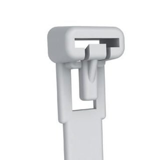 Fascette Fermacavi Riutilizzabili 200x7,6mm in Nylon 100 Pezzi Bianco - Techly ISWT-876200