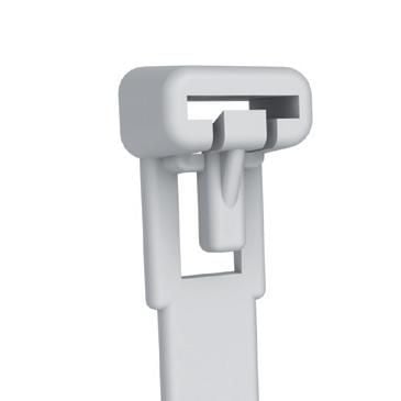 Fascette Fermacavi Riutilizzabili 250x7,6mm in Nylon 100pz Bianco - Techly ISWT-876250