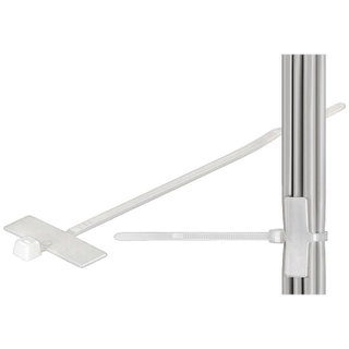 Fascette Fermacavi 100x2,5mm con Targhetta 25x8mm 100pz Bianco - Techly ISWT-959
