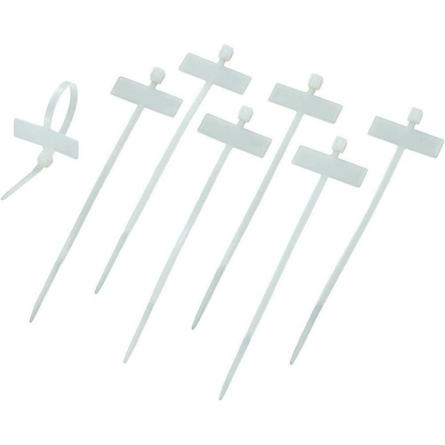 Fascette Fermacavi 100x2,5mm con Targhetta 25x8mm 100 pz Bianco - Techly ISWT-959