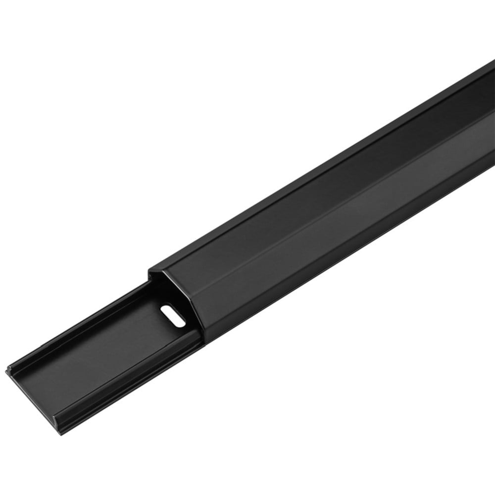 Canalina Passacavi in Alluminio per Cablaggio 33mm lunga 1,1m Nero - Goobay ISWT-CAN-A33-110B