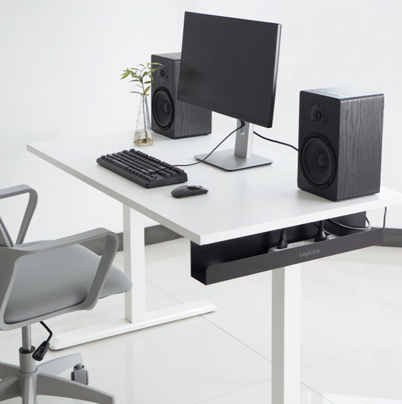 Cable Management Tray Under Desk 60 cm Black - Logilink ISWT-CAN-TRAY