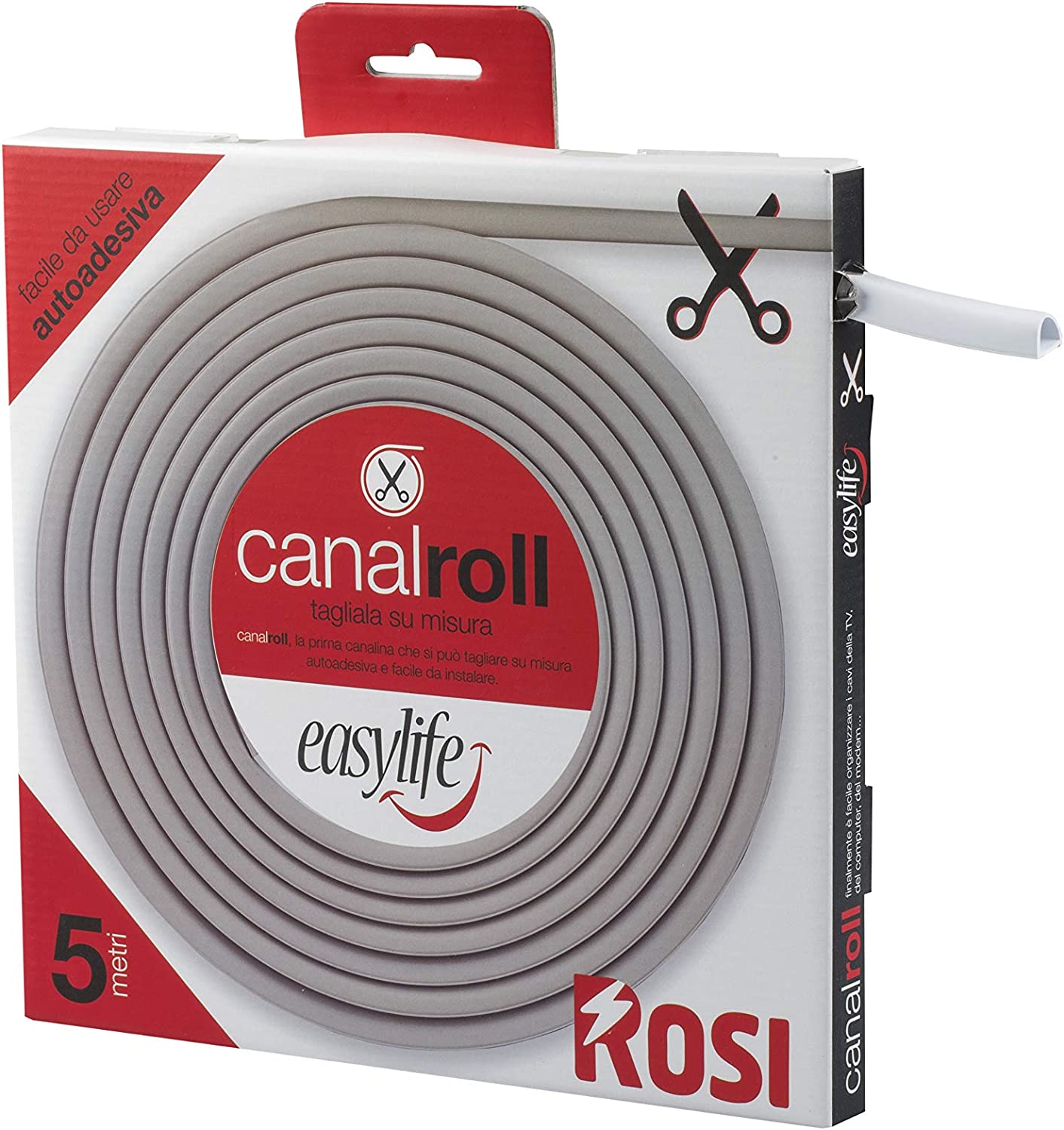 Self-adhesive canal 10 x 10 mm 5 m White - Rosi ISWT-CAN 10 - 5 W