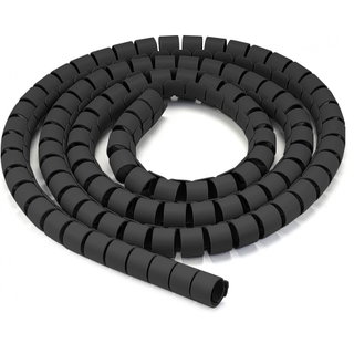 Coat Cables Diameter 25 mm Spiral 20 m Black - Techly ISWT-CAN 2 -BK 20