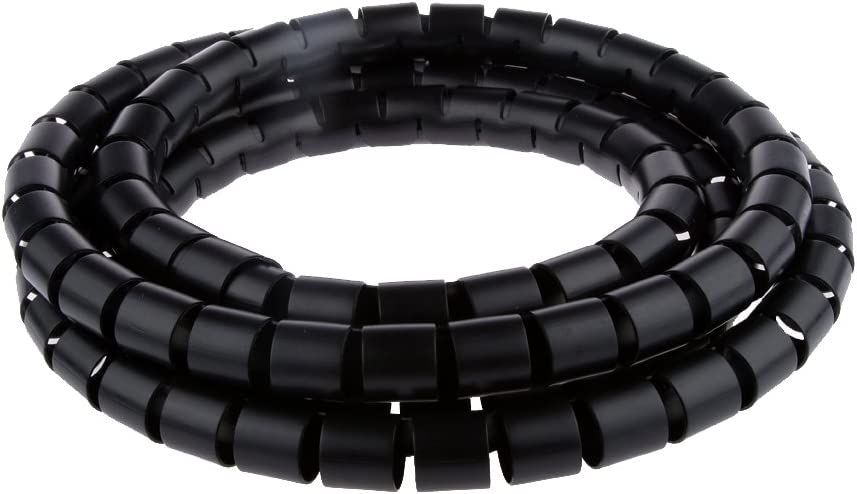 Coat Cables Diameter 25 mm Spiral 20 m Black - Techly ISWT-CAN 2 -BK 20