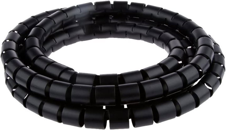 Coat Cables Diameter 25 mm Spiral 20 m Black - Techly ISWT-CAN 2 -BK 20