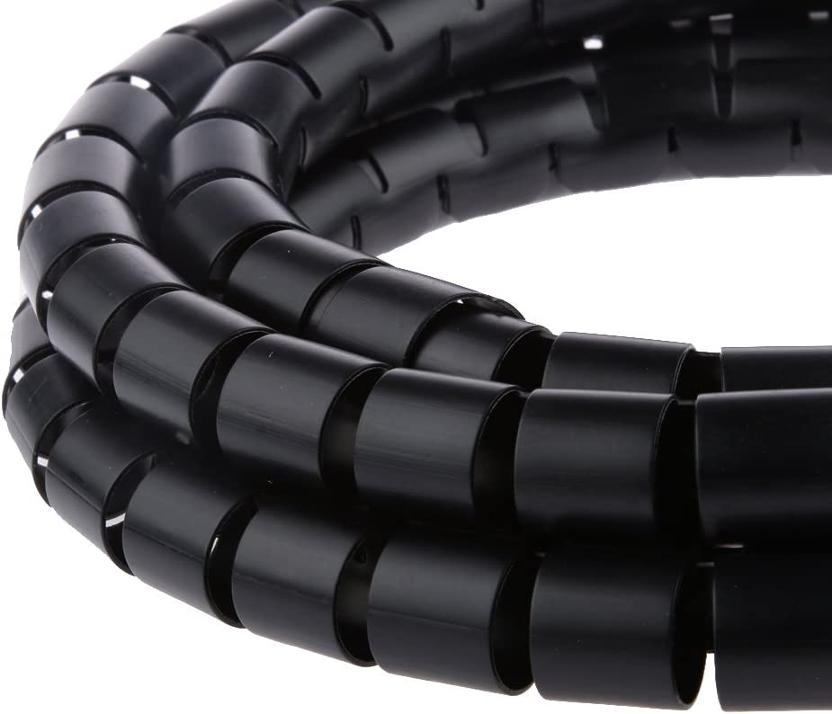 Coat Cables Diameter 25 mm Spiral 20 m Black - Techly ISWT-CAN 2 -BK 20