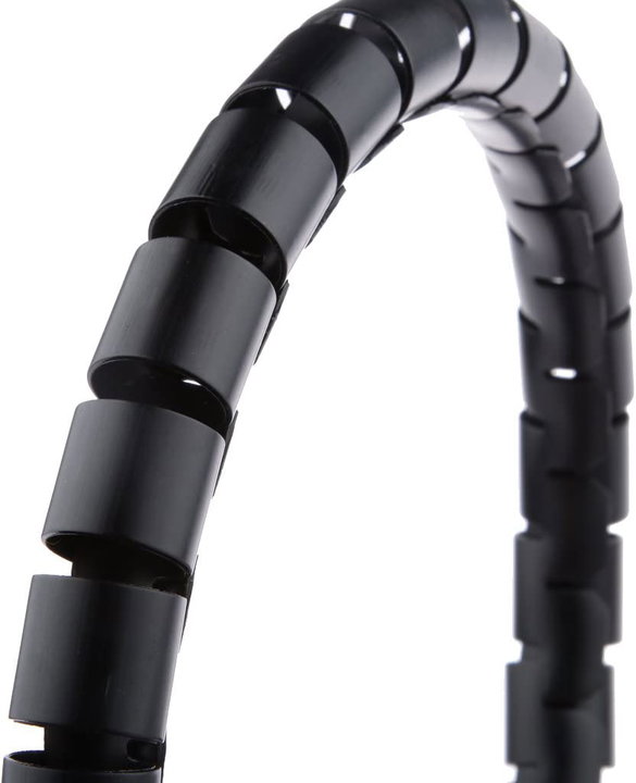Coat Cables Diameter 25 mm Spiral 20 m Black - Techly ISWT-CAN 2 -BK 20