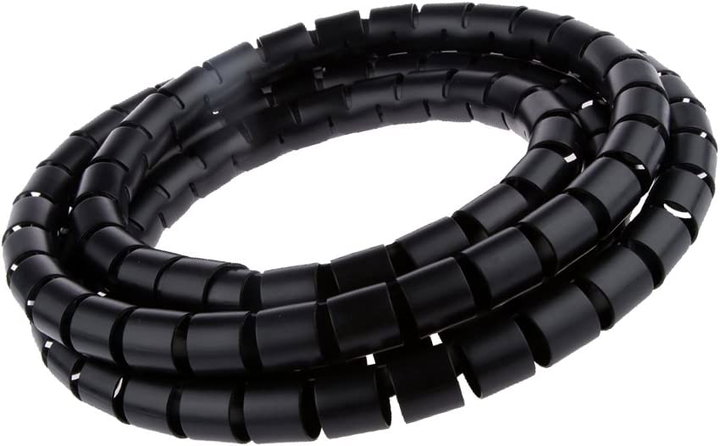 Coat Cables Diameter 25 mm Spiral 20 m Black - Techly ISWT-CAN 2 -BK 20