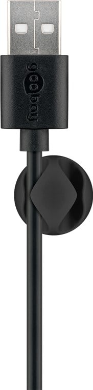 Set 6 Fermacavo da Scrivania a due posti Nero - Goobay ISWT-CL-2SLBK