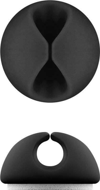 Clip Fermacavo Set da 5 pz Varie Misure Nero - Goobay ISWT-CL-SET5BK