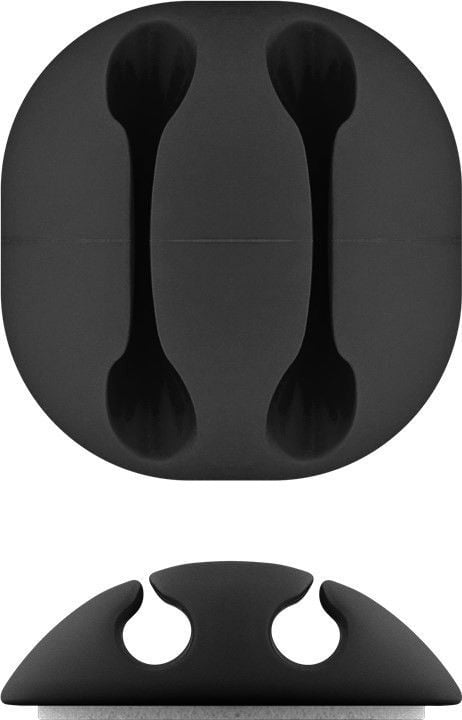Clip Fermacavo Set da 5 pz Varie Misure Nero - Goobay ISWT-CL-SET5BK