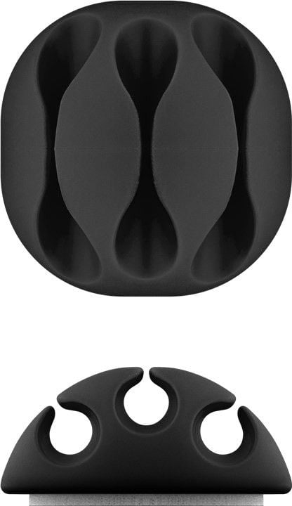 Clip Fermacavo Set da 5 pz Varie Misure Nero - Goobay ISWT-CL-SET5BK