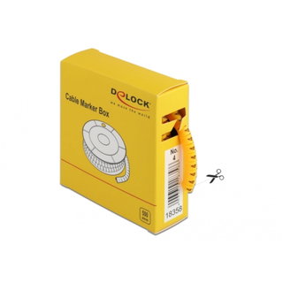 Scatola Segnacavo Giallo 500 Pezzi Numero 4 - Delock ISWT-MARK-4-500