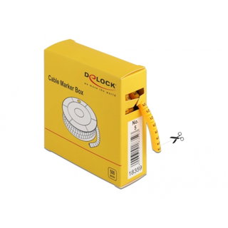 Scatola Segnacavo Giallo 500 Pezzi Numero 5 - Delock ISWT-MARK-5-500