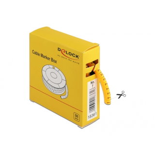 Scatola segnacavo giallo 500 pezzi numero 7 - Delock ISWT-MARK-7-500