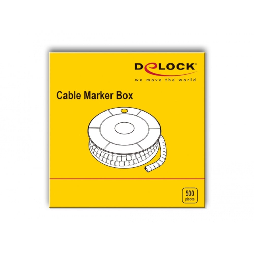 Scatola Segnacavo Giallo 500 Pezzi Numero 8 - Delock ISWT-MARK-8-500