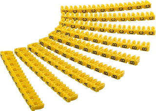Segnacavo Giallo Lettere A-C per Cavi 1.5-2.5mm - Goobay ISWT-MARK2L-CL