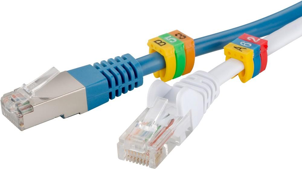 Segnacavo Giallo con lettere ''A-C'' per cavi da 4.0mmq - Goobay ISWT-MARK4L-CL
