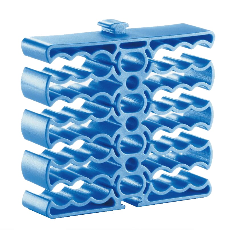 Organizzatore Modulare a Pettine per 24 Cavi Ethernet Blu - Techly ISWT-PETCABLEBL