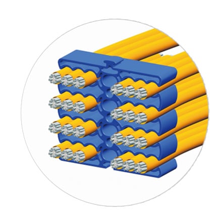 Organizzatore Modulare a Pettine per 24 Cavi Ethernet Blu - Techly ISWT-PETCABLEBL