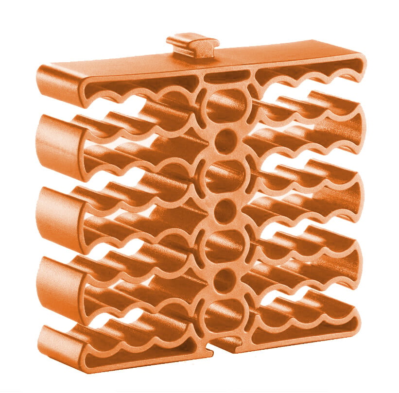 Organizzatore Modulare a Pettine per 24 Cavi Ethernet Arancione - Techly ISWT-PETCABLEOR